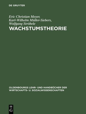 cover image of Wachstumstheorie
